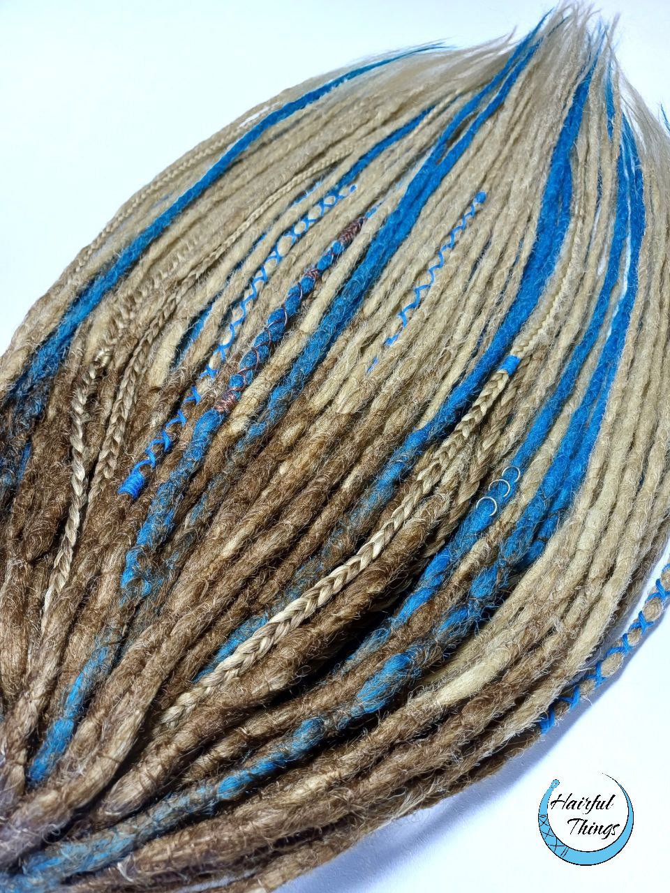Synthetic Crochet Dreads Extensions Wavy Dreads 60 DE Full Set Lightweight  Curls Dreads Set of Brown to Blond Ombre Crochet Dreads 